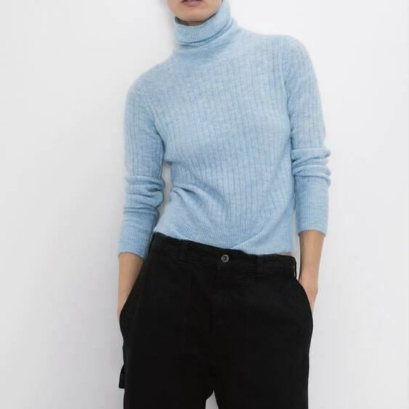 Zara Sweaters - Zara Women Sweater Long Sleeve Turtle Neck Wool